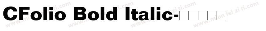 CFolio Bold Italic字体转换